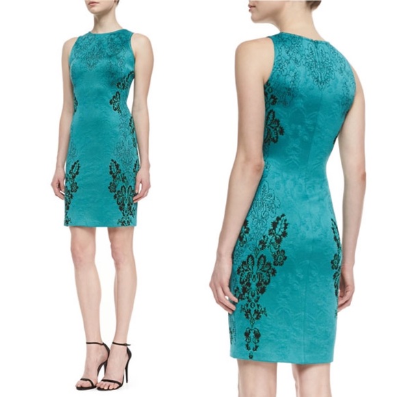 St. John Collection Dresses & Skirts - St. John Floral Cascade Jacquard Knit Sheath Dress